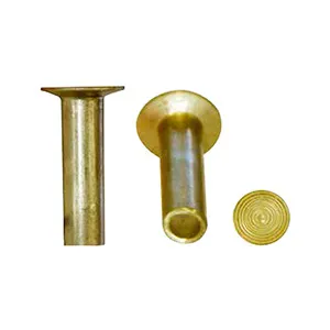 Rebite Semi-tubular Lona de Freio Dourado M