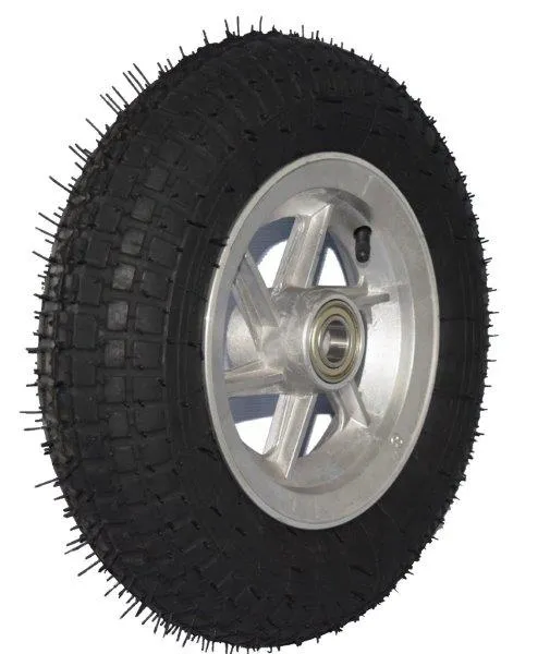 Kit Pneu com Roda de Alumínio para Carrinho de Carga e Descarga