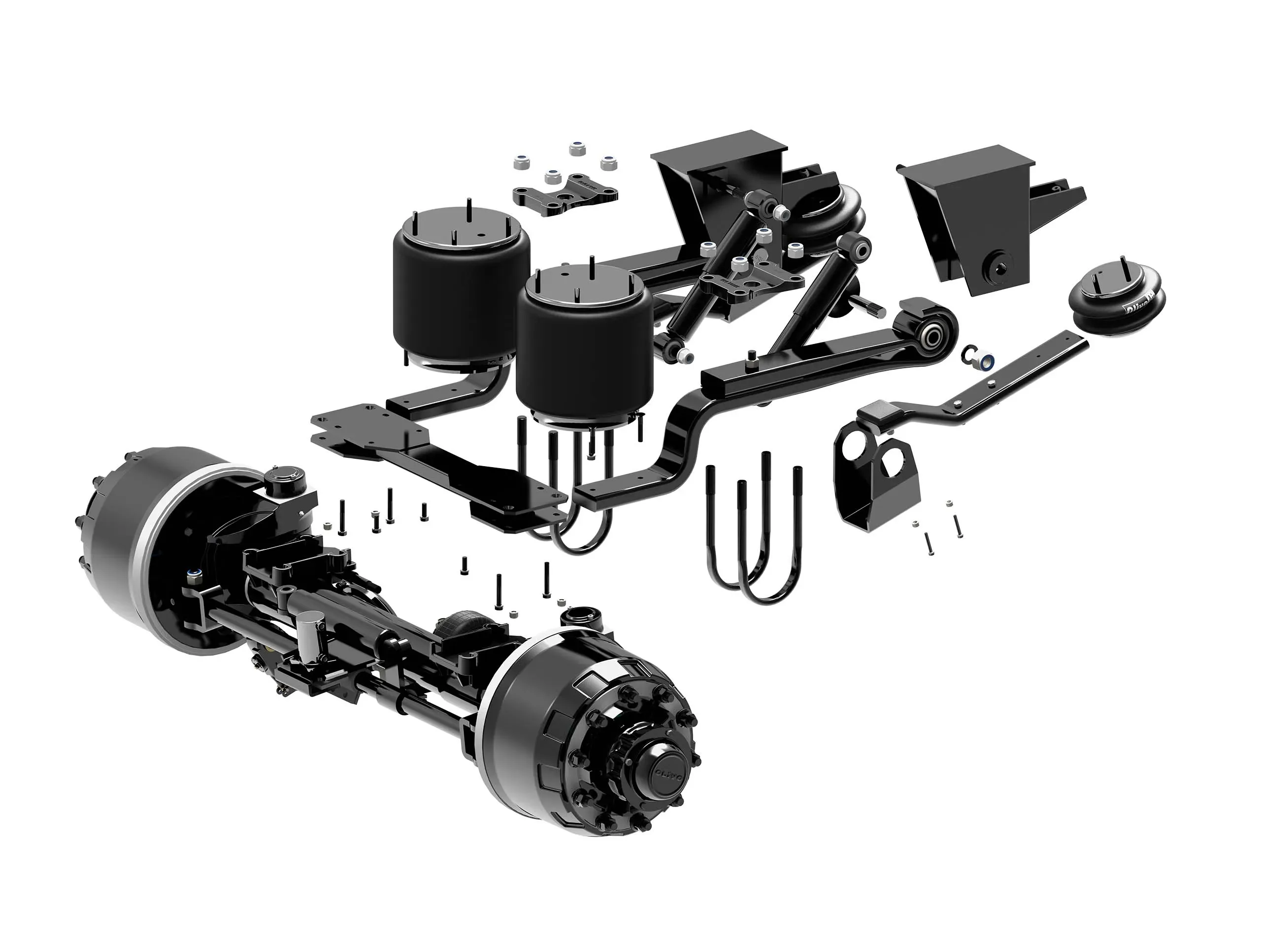 Suspensão Pneumática Com Eixo Autodirecional em Peças