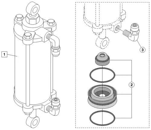 Cilindro Acionamento Válvula Silo